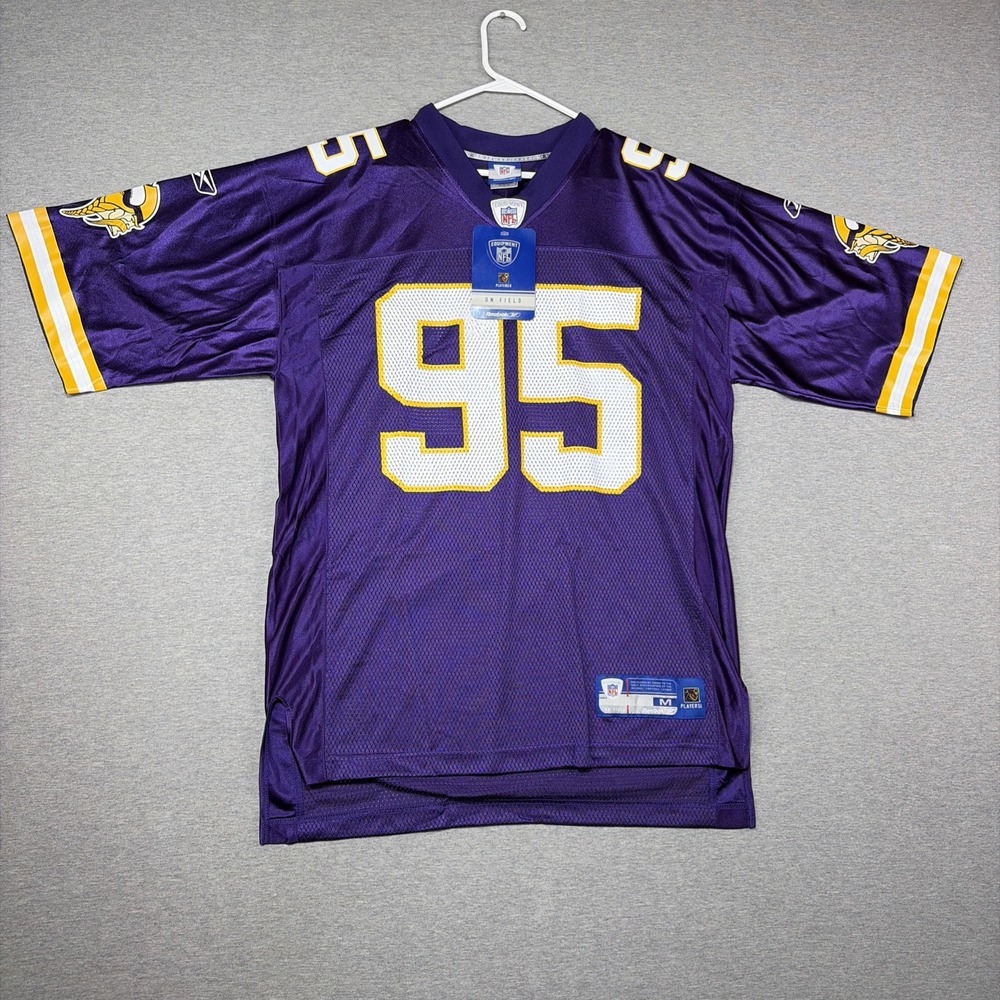 Kenechi Udeze Jersey #95 Minnesota Vikings Football Men's M  Reebok On Field NWT
